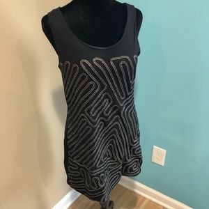 Black and Gold Long Top